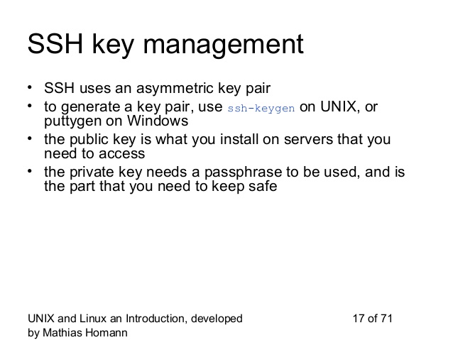 Unix Generate Ssh Public Key