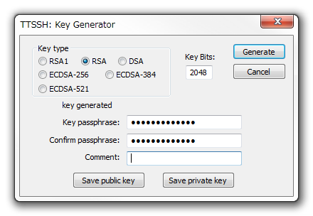 Unix generate ssh key